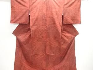 未使用品　古典柄織出し手織り紬着物